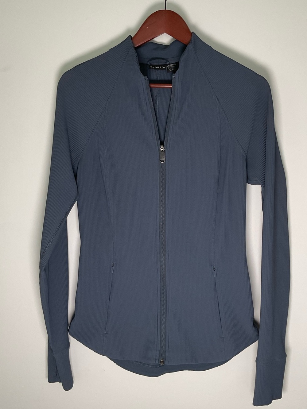 Athleta Gray Zip-Front Fitness Jacket